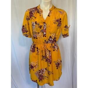 Wishful Park Yellow Floral Mini Dress